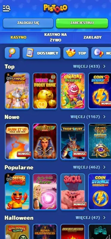 Pistolo Casino gry