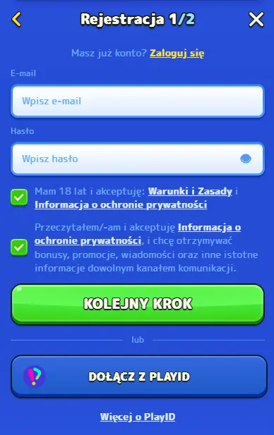 Logowanie Pistolo Casino